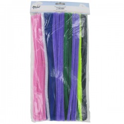 Craft colored chenille stems x 100, 8mm x 30cm