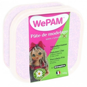 WePAM BLANCHE PAILLETÉE  pâte de modelage 145 ml