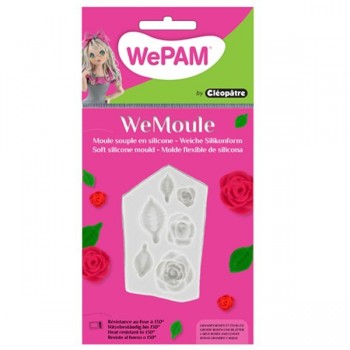 WeMoule – Silikonform, grosse Rosen und Blätter