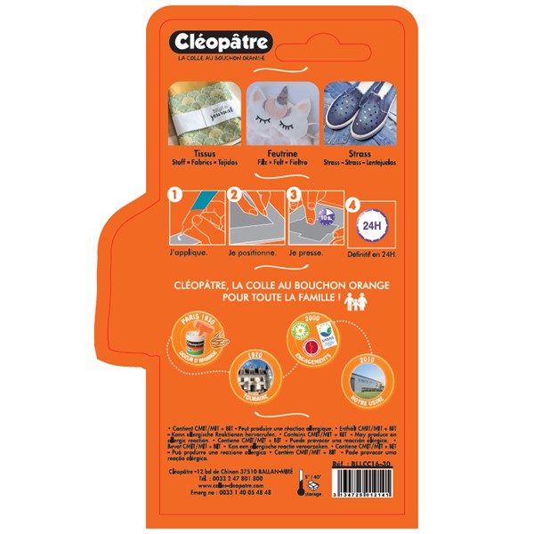 Cléopâtre Cléo'Textile - colle pour tissu & feutrine - flacon 100g -  Schleiper - Catalogue online complet