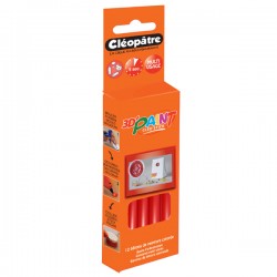 Boîte de 12 bâtons de peinture colorée rouge Cléo'STICK 3D Paint