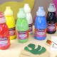 Set with 5 pearly acrylic paint 250 ml (White, Yellow, Pink, Green and Blue)