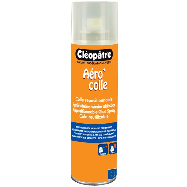 Cléopâtre Colle en Spray repositionnable pour Textile et Tissus,  Transparent, repostionnable, 250ML : : Cuisine et Maison
