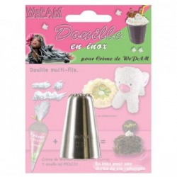 Douille en inox imitation hair