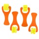 Set of 4 foam rollers with fancy impression 25 mm