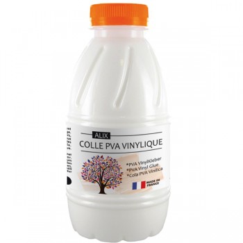 Colle PVA blanche vinylique papier carton séchage transparent 500Gr  CLEOPATRE