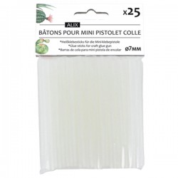 Bâtons de colle pour Mini Glue Gun x25 ALIX