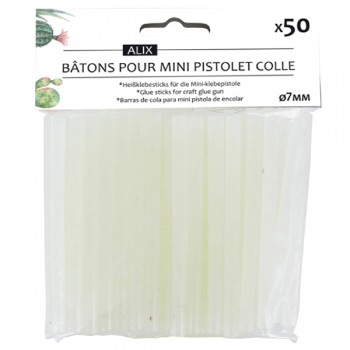 Bâtons de colle pour Mini Glue Gun x50 ALIX - Cléopatre Colles & Couleurs