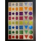 Coffret 1408 gommettes géométriques multicolore