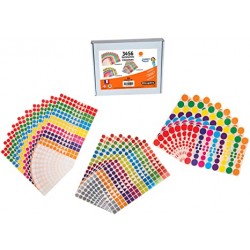 Coffret 3456 gommettes géométriques multicolores