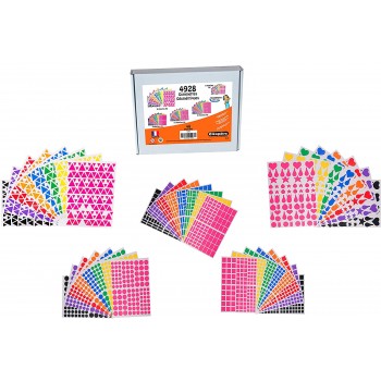 Coffret 4928 gommettes géométriques multicolore