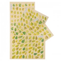 Gommettes feuilles vertes