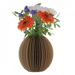 Vase à décorer en carton kraft naturel - Rond