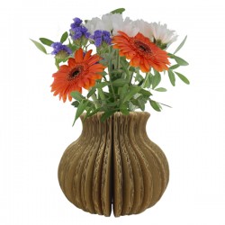 Vase à décorer en carton kraft naturel - Arrondi