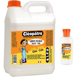 Lot colle blanche Vinyl'Ecole 2 kg + flacon 100gr