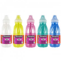 Lote de 5 botes de pintura nacarada Princess Mérit 250ml (blanco, amarillo, rosa, verde, azul)