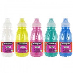 Set with 5 pearly acrylic paint 250 ml (White, Yellow, Pink, Green and Blue)
