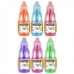 Set with 6 drawing Inks Pearly 250ml,  Orange, Turquoise, Carmine Red, Violet, Pink, Green