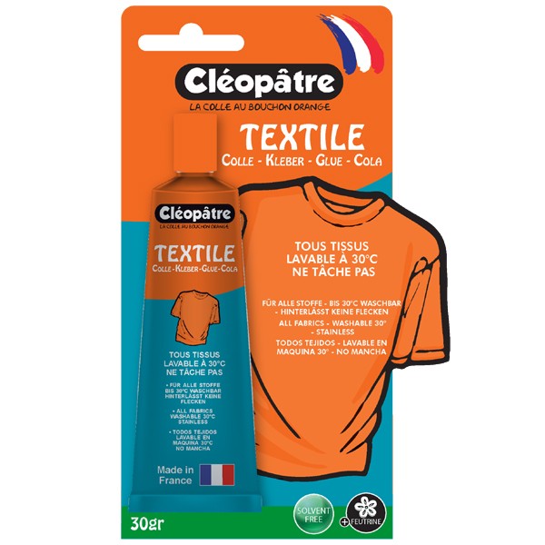 Colle Textile en poudre Cléopâtre - Texti'powder - 25 ml - Colle tissu -  Creavea