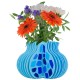 Vase à décorer en carton kraft naturel - Courbe