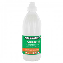 Colle blanche vinylique cleopatre bouteille 1 litre - colles - Gibert