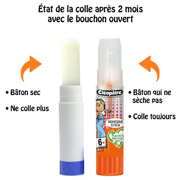 Bâton de Colle transparent Cléostick Adhésive en 21 gr