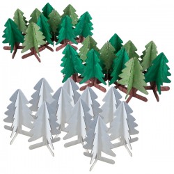 30 sapins en carton à décorer - 11cm