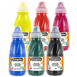 Lote de 6 botes de Aquarel'Gel en 250ml (Rojo, Azul Primario, Amarillo, Verde, Negro, Marrron)