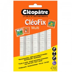 HYPERBURO  COLLE CLÉOPÂTRE BLANCHE COLLAGE PAPIER SPATULE INTÉGRÉE ODEUR  AMANDE POT 50G