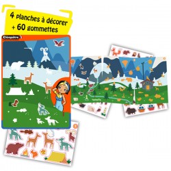 Fresque gommettes - Montagne - 60 gommettes