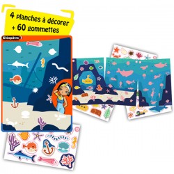 Fresque gommettes - Fonds marins - 60 gommettes