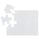 Puzzle rectangulaire 12 pièces blanc à décorer.