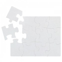 Puzzle rectangulaire 12 pièces blanc à décorer