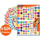 Gommettes multi rondes colorées