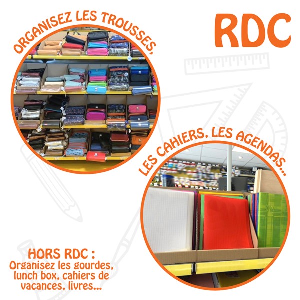 Bac carton petit cahier A6 13,5x40cm / PLV de comptoir. Display carton