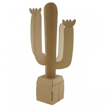 Lot de 15 cactus en carton kraft à monter et à décorer