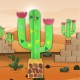 Lot de 15 cactus en carton kraft à monter et à décorer