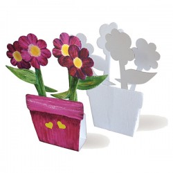 10 pots de fleurs en carton à décorer