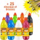 Lot de 8 flacons de Gouache Baby de 1L + Lot de 25 pinceaux et brosses