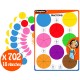 702 gommettes fractions 8 couleurs