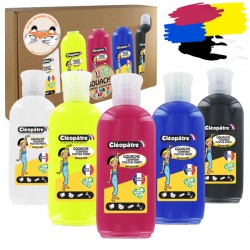 Coffret de 5 flacons de peinture gouache Primaire 100ml + 1 masque