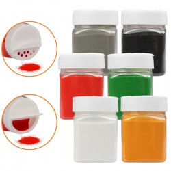 6 salières de sable coloré couleurs de Noël en 310g