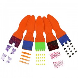 Set de 5 pinceles de fantasía de 4cm