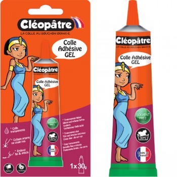 Blister Colle écolier Cléopâtre en tube alu de 30 gr