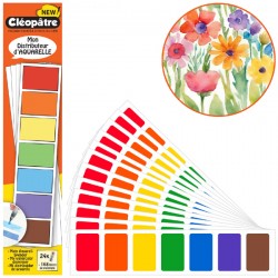 Mon Distributeur d’Aquarelle : 24 feuilles détachables de 7 couleurs (168 blocs de peinture)