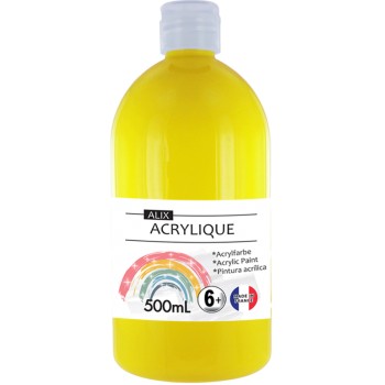 PEINTURE ACRYLIQUE ALIX JAUNE PRIMAIRE 500ml