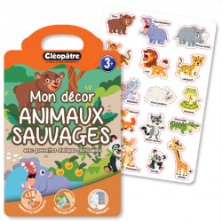 Mon Décor Animaux Sauvages et mes 18 gommettes statiques réutilisables