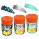 Ma Trousse Créative de Noël Féérique, 6 suspensions de Noël en carton épais à décorer + 3 p'tits pots pailletés + gommettes