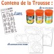 Ma Trousse Créative de Noël Féérique, 6 suspensions de Noël en carton épais à décorer + 3 p'tits pots pailletés