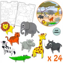 Mes 24 figurines 3D Animaux Sauvages à décorer en Pure’Compact